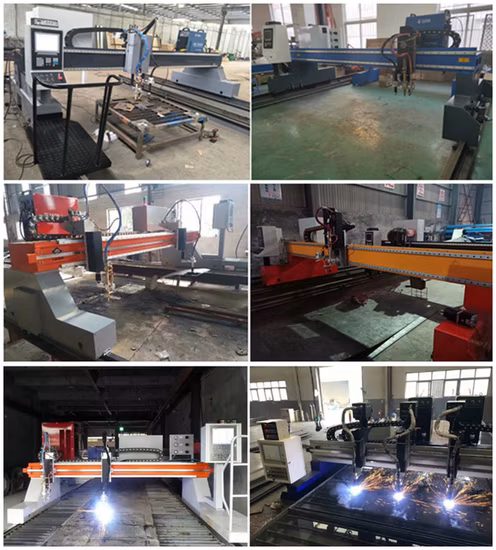 Máquina de corte por chama CNC para estrutura de pórtico