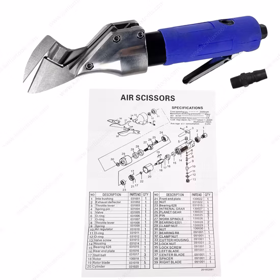 Ferramentas pneumáticas de corte a ar cortador de fio máquina de corte de corda de aço cortador de ar de folha de metal